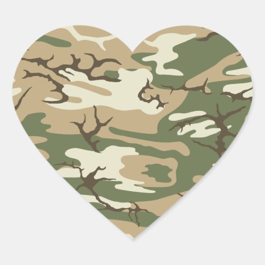 Scrub Camo Hart Sticker (Voorkant)