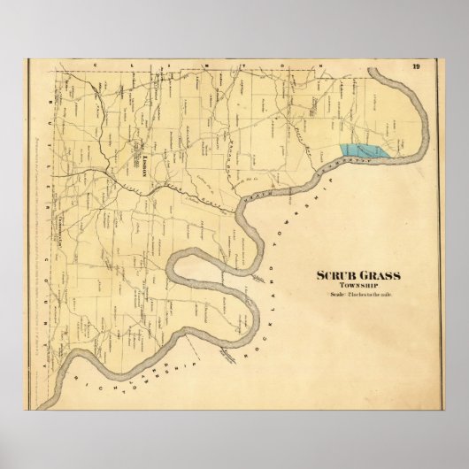 Scrub Grass Township Poster (Voorkant)