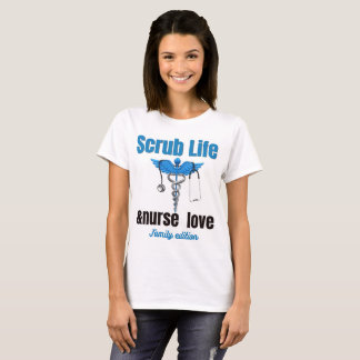 Scrub Life & Nurse Love Familie Editie Shirt | Leu