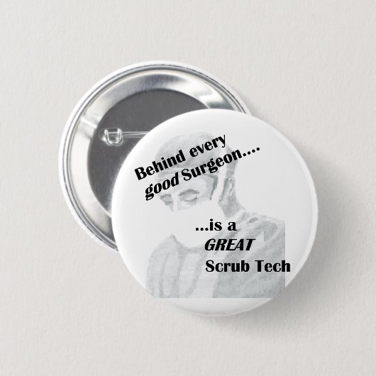 Scrub Tech Ronde Button 5,7 Cm (Voorkant /achterkant)