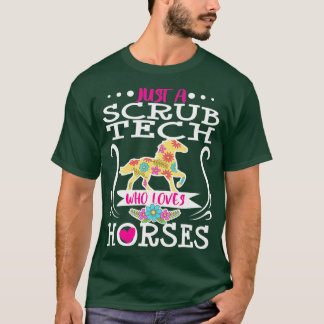Scrub Tech Technoloog Surgical Horse Lover haar T-shirt