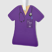 Scrub Top Ornament - Paars met lichte huid Ormenus (voorkant)