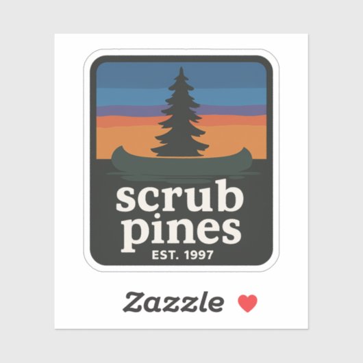 Scrubpines sunset sticker (Vel)