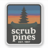 Scrubpines sunset sticker (Voorkant)