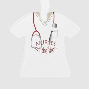 Scrubs Uniform Neurses Call Shots met Kerstmis Ornament