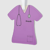 Scrubs Uniforme Nurse Violet Chemise Noël Orn (devant)