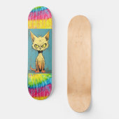 Scruffy Cat art drôle Skateboard Deck (Recto)