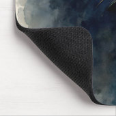 Scruffy kat met herfstblad muismat (Hoek)