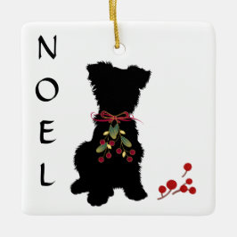 Scruffy Mutt NOEL kerstversiering Keramisch Ornament
