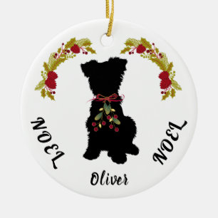 Scruffy Mutt Noel Noel Keramisch Kerstornament Keramisch Ornament