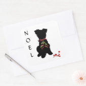 Scruffy Mutt NOEL Vierkante Sticker (Envelop)