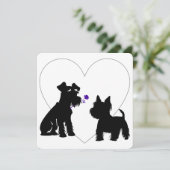 Scruffy Mutt Romance Tic Tac Toe Carte Saint Valen (Debout devant)