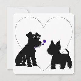 Scruffy Mutt Romance Tic Tac Toe Valentijns Kaart