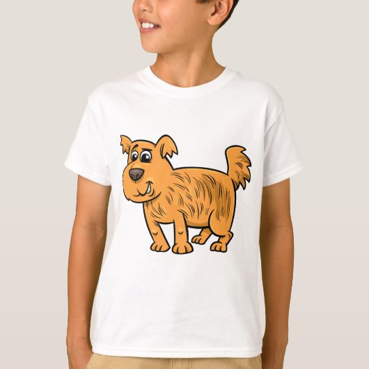 Scruffy Orange Puppy Dog T-shirt (Voorkant)
