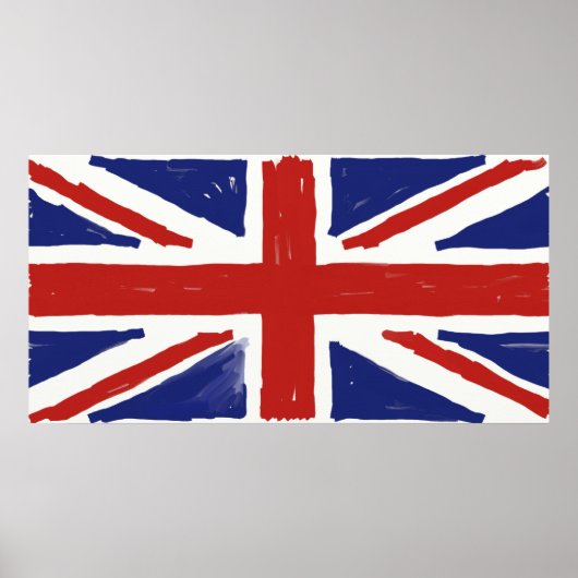Scruffy Union Jack Poster (Voorkant)