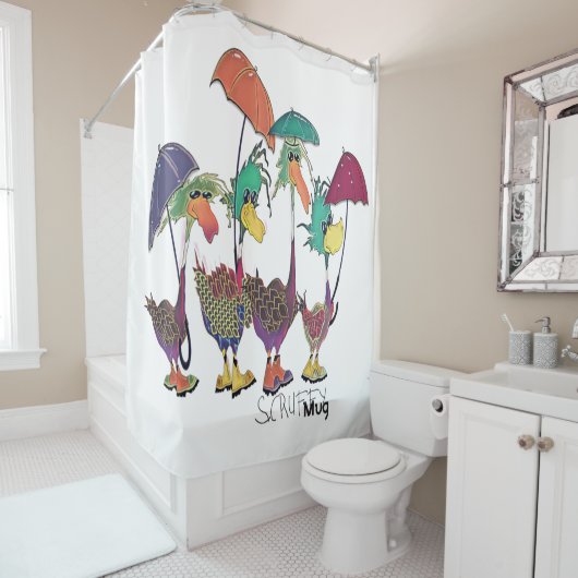 ScruffyMugArtGallery Rideau de douche (En situation)