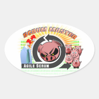 Scrum master ovale sticker