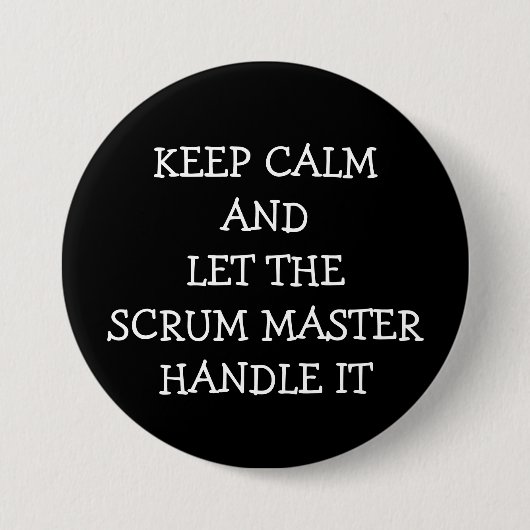 Scrum master ronde button 7,6 cm (Voorkant)