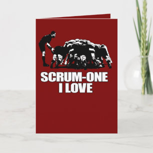 Scrum One I Love Rugby Valentijnsdag Kaart