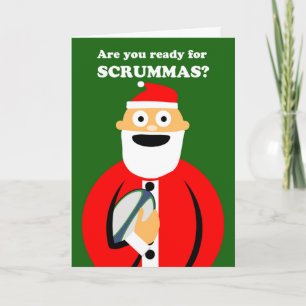 Scrummas, het Thema van de Sporten van het Rugby Feestdagen Kaart