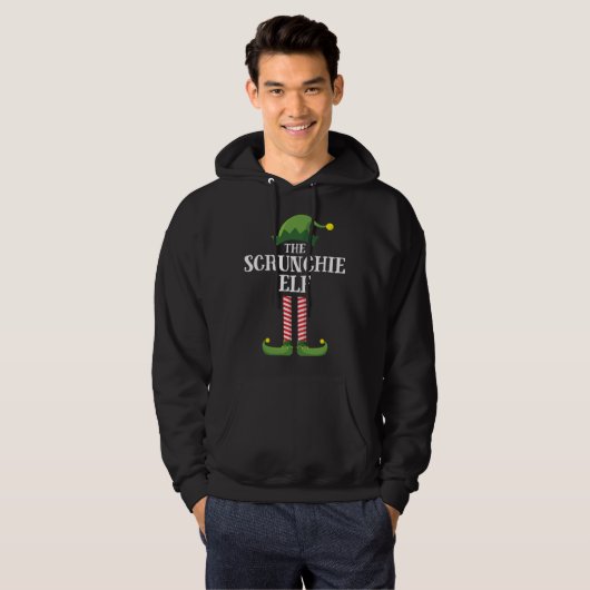 Scrunchie Elf Matching Family Kerstparty Paja Hoodie (Voorkant volledig)
