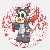 Scrutin Bear Classic Round Sticker (Devant)