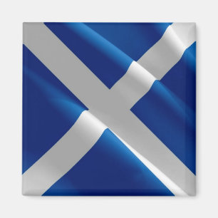 SCT002 WAVING FLAG Scottish SCOTLAND, Fridge Magneet