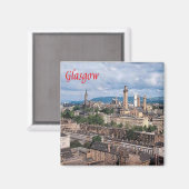 SCT003 GLASGOW, Écosse, Aimant frigo (Recto/Verso)