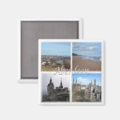 SCT016 ABERDEEN, Schotland, Fridge Magneet (Voorkant / Achterkant)