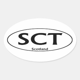 SCT Schotland Ovale Bumpersticker Sticker