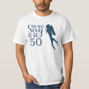 Scuba 50e verjaardag t-shirt