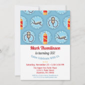 Scuba Anniversaire Invitation Plongée Drapeau (Devant)