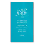 Scuba Blue FreeHand Eenvoudig Visitekaartje Magneet (Voorkant Verticaal)