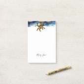 Scuba Cat Diving Blue Wet Suit Post-it® Notes (Op bureau)