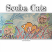 Scuba Cats Sticker (Voorkant)