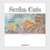 Scuba Cats Sticker (Vel)