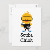 Scuba Chick Briefkaart (Voorkant / Achterkant)
