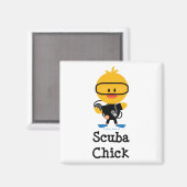 Scuba Chick Magnet Magneet (Voorkant / Achterkant)