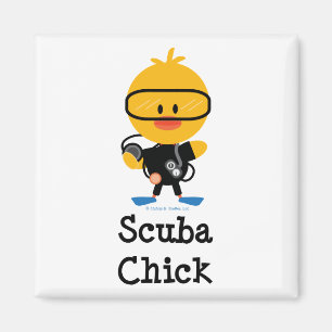 Scuba Chick Magnet Magneet