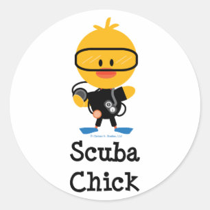 Scuba Chick Stickers