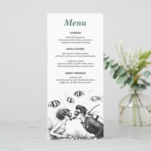 Scuba Couple Menu (Staand voorkant)