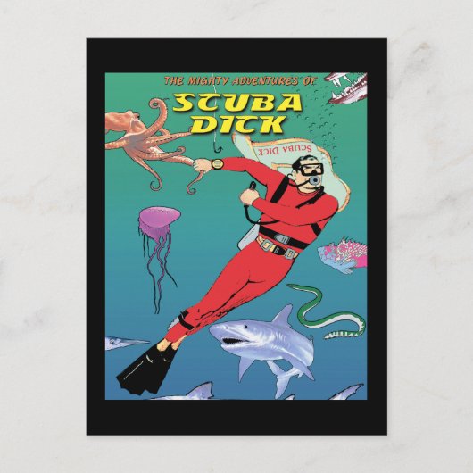 Scuba Dick Briefkaart (Voorkant)