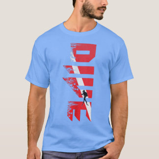Scuba die duiker onder de vlag van Scuba duiker sc T-shirt