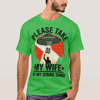 Scuba die papa duikt op Vlag op Funny T-shirt