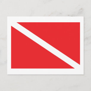 SCUBA Dive Flag Briefkaart