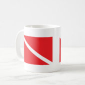 SCUBA Dive Flag Koffiemok (Voorkant links)