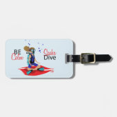 Scuba Dive Meditate Yoga Bagagelabel (Voorkant horizontaal)