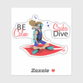 Scuba Dive Meditate Yoga Sticker (Vel)