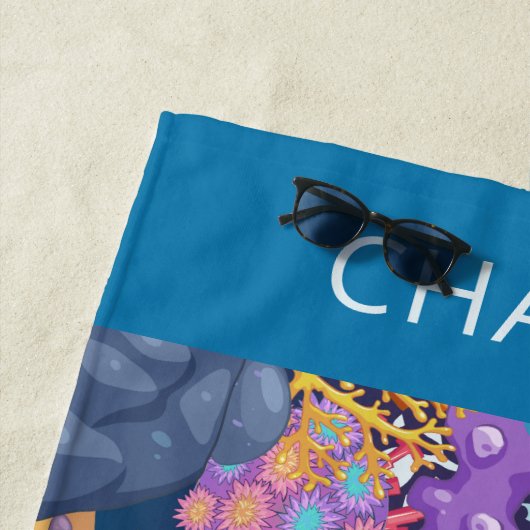 Scuba Diver aangepaste badhanddoek (In situ)