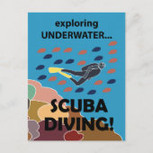 Scuba Diver Briefkaart (Voorkant)